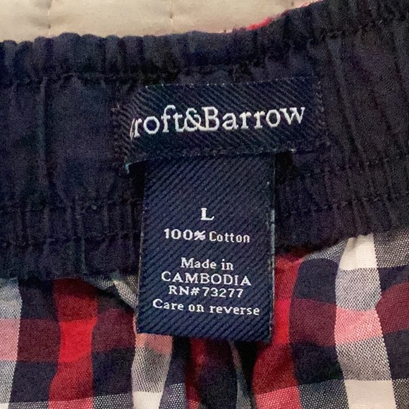 Croft & Barrow Red and Blue Plaid asleep Pants A - Picture 3 of 4